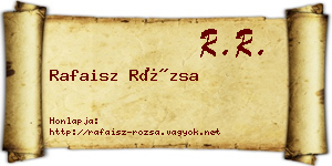 Rafaisz Rózsa névjegykártya